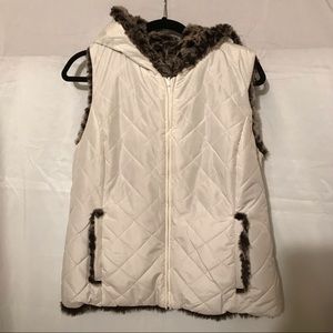 Reversible faux fur vest